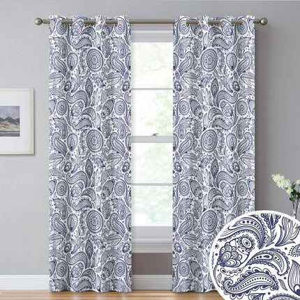 Závěs na kroužky s paisley vzorem