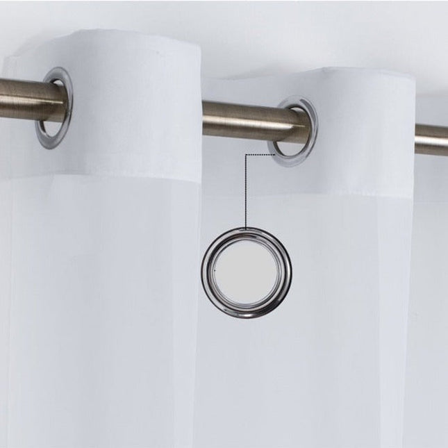 Bílý průsvitný venkovní závěs voděodolný