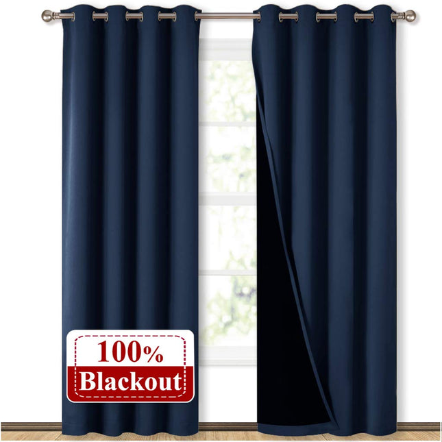 Tmavě modrý zatemňovací závěs Rauma