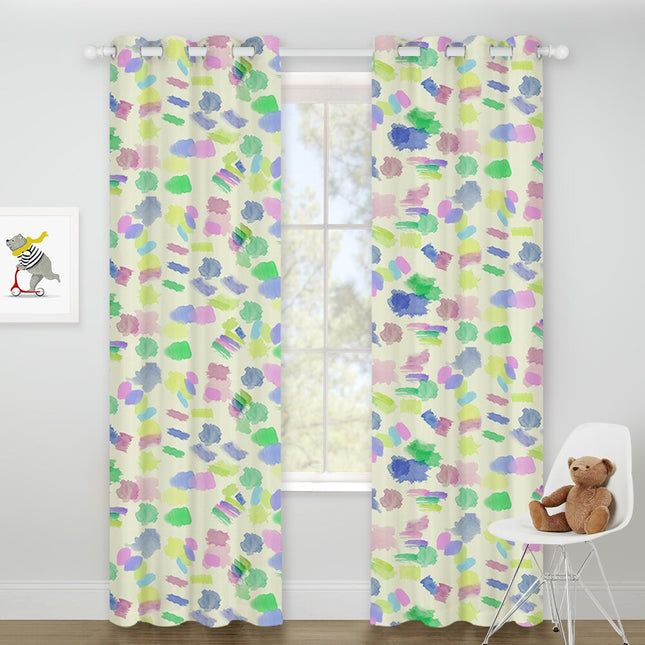 Dětský závěs s barevnými skvrnami