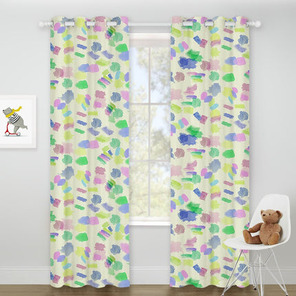 Dětský závěs s barevnými skvrnami