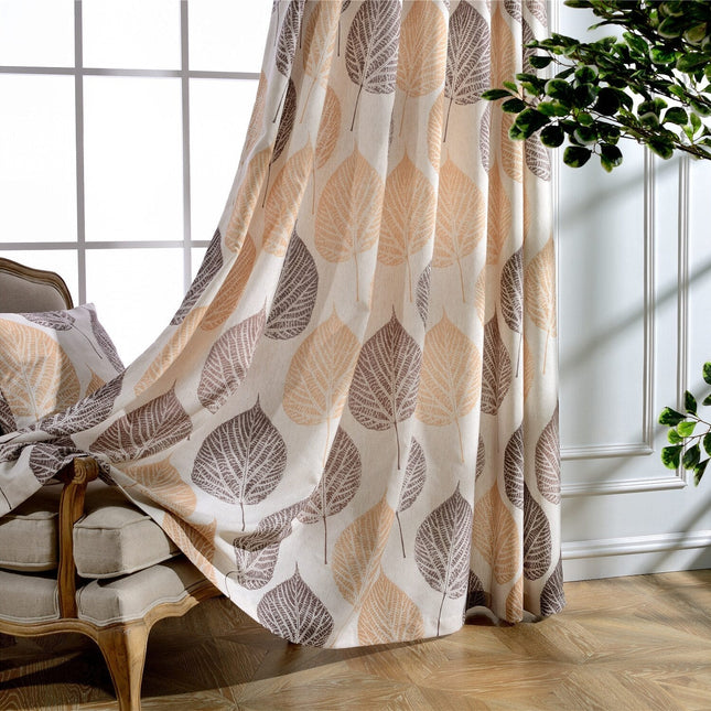 Dekorační závěs s velkými podzimními listy