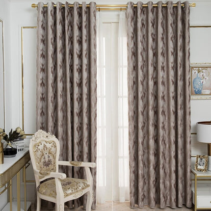 Šedo-plavý zatemňovací závěs s texturou