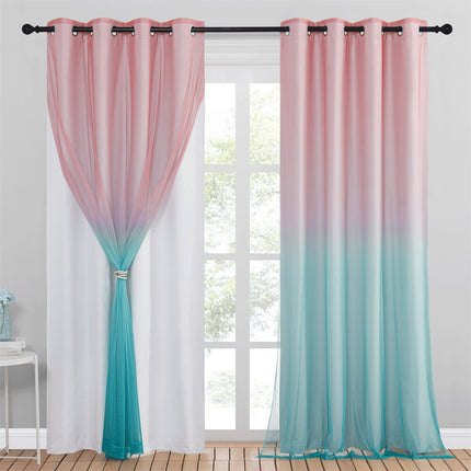 Dvouvrstvý zatemňovací závěs s gradientním voálem