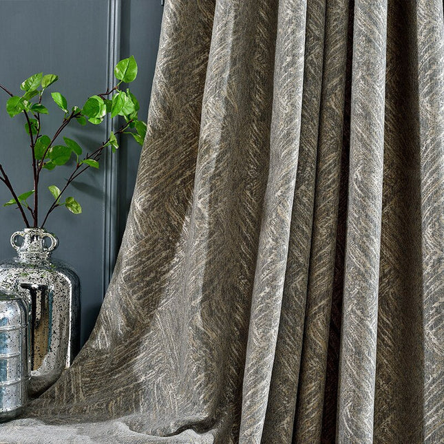 Moderní texturovaný zatemňovací závěs do ložnice