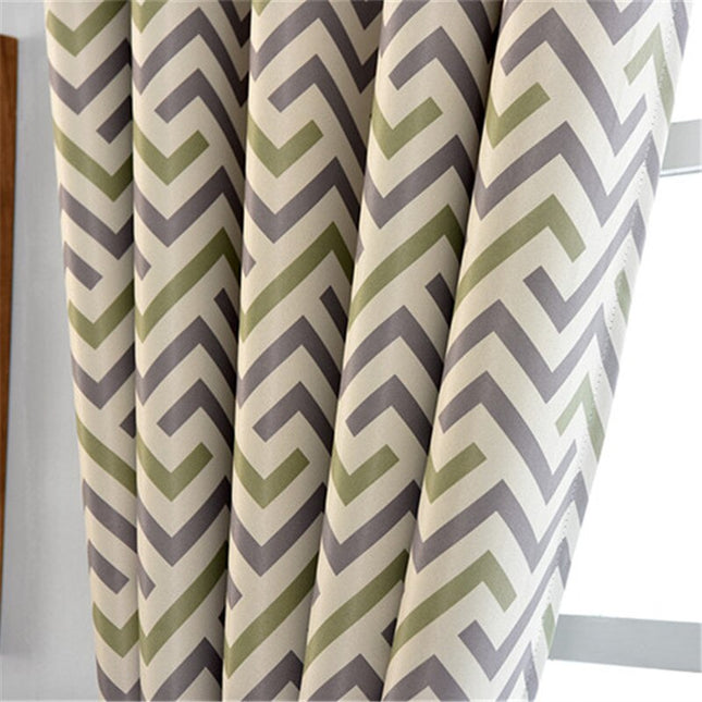 Moderní závěs s geometrickým vzorem chevron