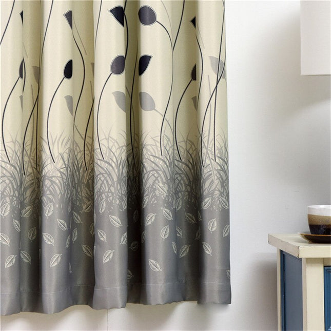 Dekorační závěs do obýváku s listy