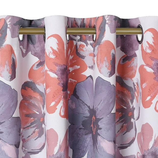 Závěs s akvarelovým květinovým vzorem