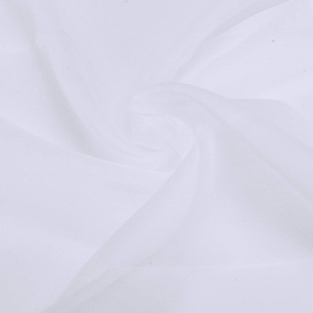 Jednoduchá hladká bílá voálová záclona