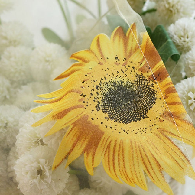 Průsvitná záclona se slunečnicemi Betio