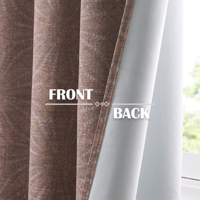 Zatemňovací závěs s vintage mandala vzorem