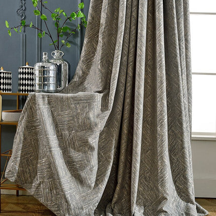 Moderní texturovaný zatemňovací závěs do ložnice