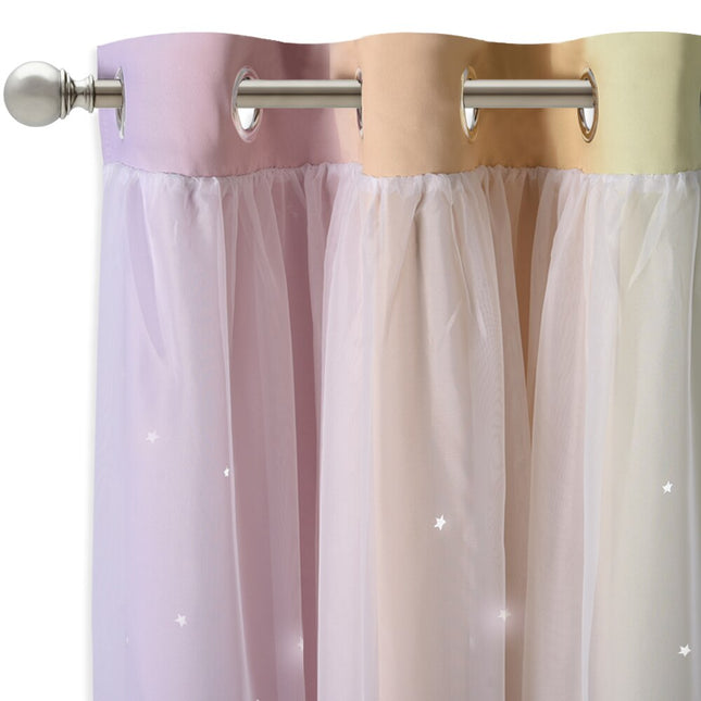 Barevná venkovní záclona na terasu