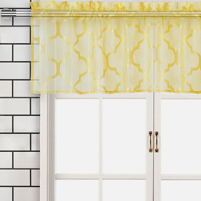 Krátká kuchyňská záclona s marockým vzorem