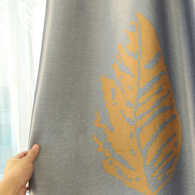 Dekorační závěs s motivem velkého listu