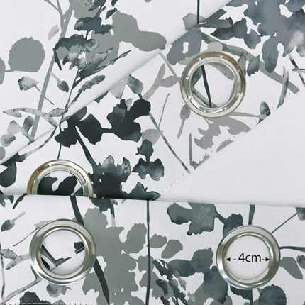 Závěs s potiskem zelených listů a květin