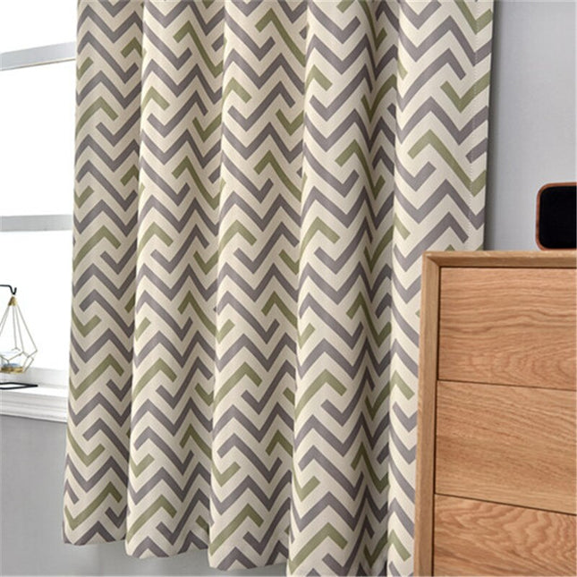 Moderní závěs s geometrickým vzorem chevron