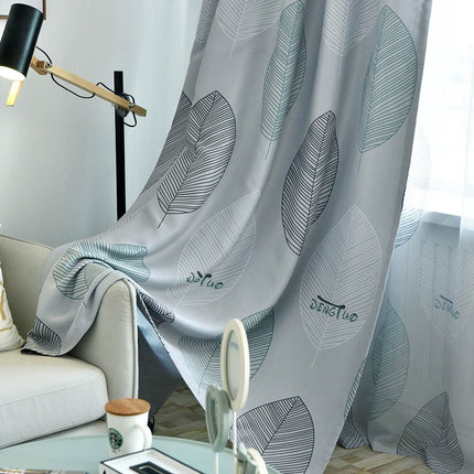 Neprůhledný závěs s motivem listů