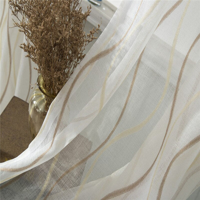 Moderní záclona se svislými vlnami