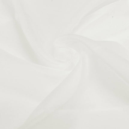 Jednoduchá hladká bílá voálová záclona