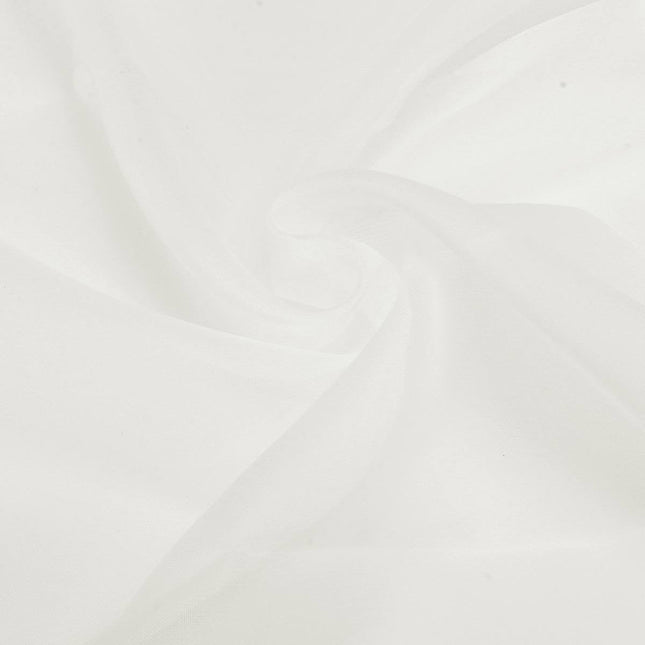 Jednoduchá hladká bílá voálová záclona