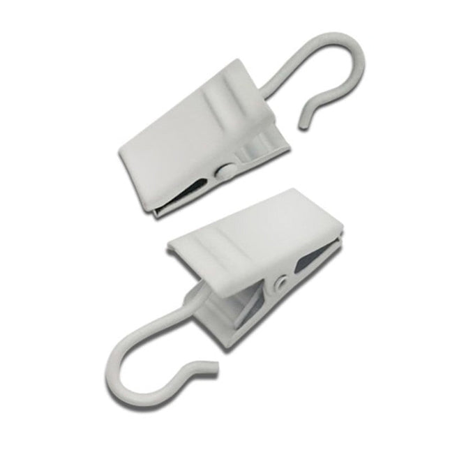 Háčky na záclony s bílým skřipcem