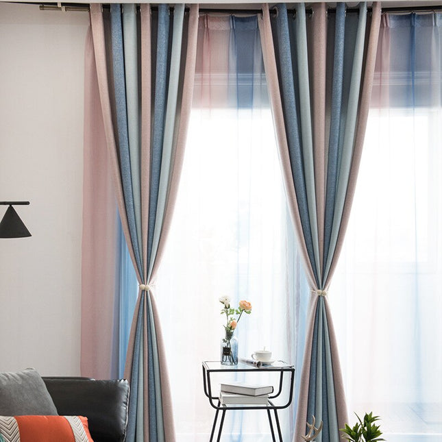 Moderní závěs s barevným přechodem