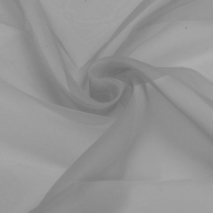 Jednoduchá hladká bílá voálová záclona