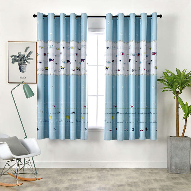 Dětský závěs s motivem rybiček