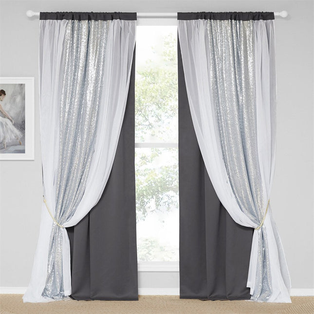 Zatemňovací závěs s lesklými flitry
