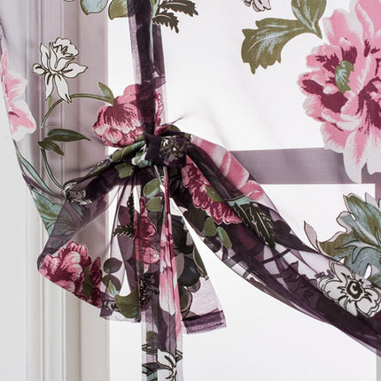 Květinová římská záclona do obývacího pokoje