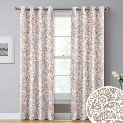 Závěs na kroužky s paisley vzorem