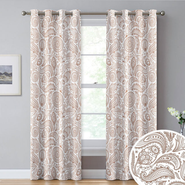 Závěs na kroužky s paisley vzorem