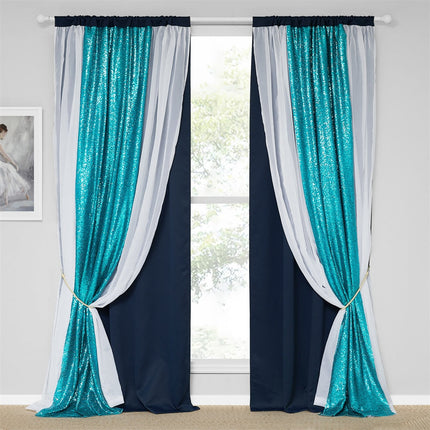 Zatemňovací závěs s lesklými flitry