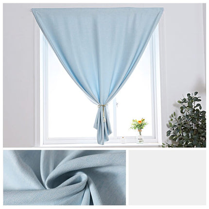 Modrý závěs na okno suchý zip