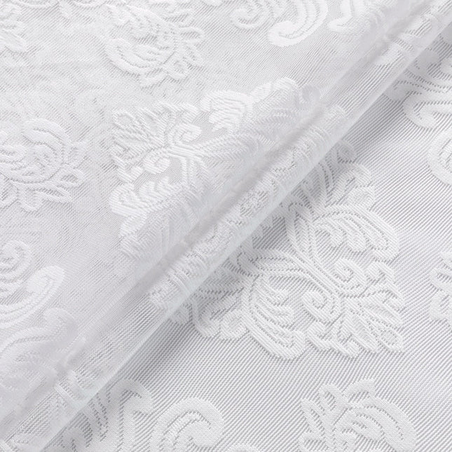 Průsvitná záclona s damaškovým vzorem