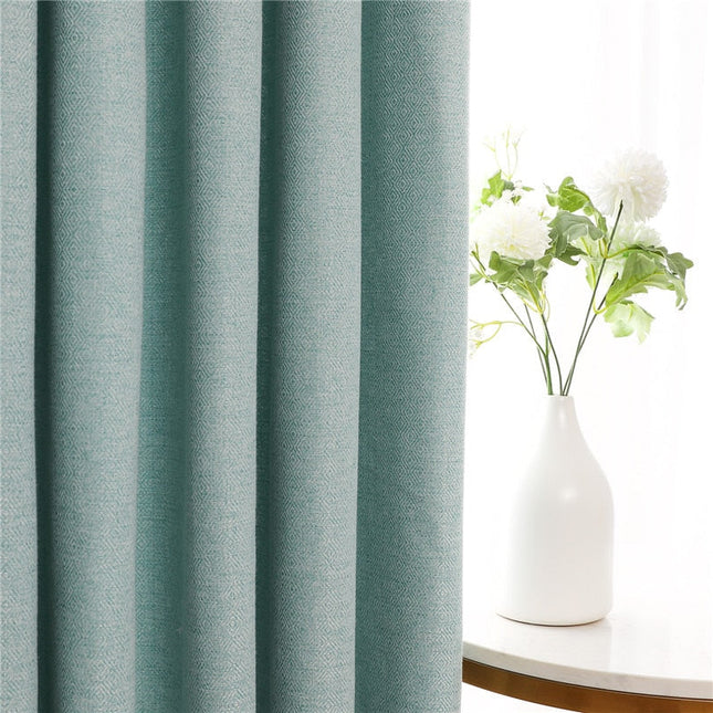 Polozatemňovací závěs tyrkysové barvy