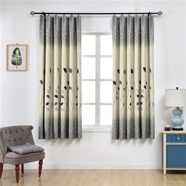 Dekorační závěs do obýváku s listy