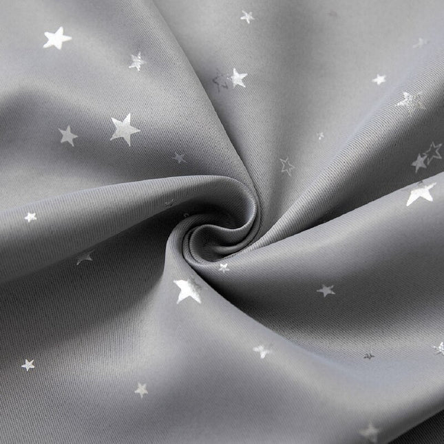 Šedý zatemňovací závěs s hvězdičkami