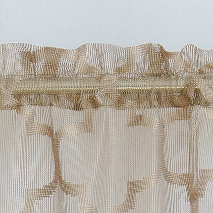 Krátká kuchyňská záclona s marockým vzorem