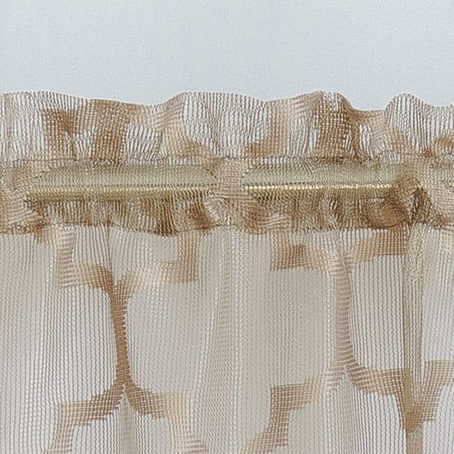 Krátká kuchyňská záclona s marockým vzorem