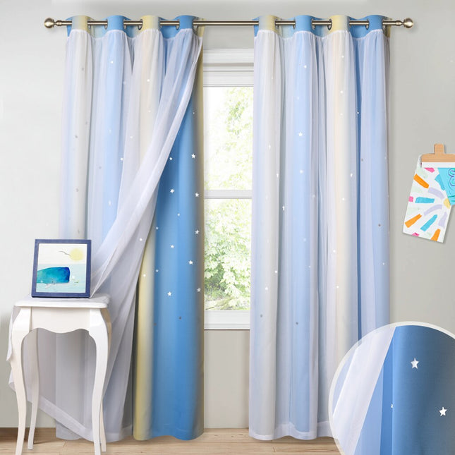 Barevná venkovní záclona na terasu