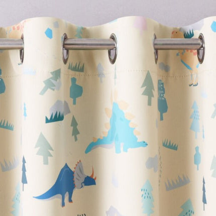 Dětský závěs béžový s dinosaury