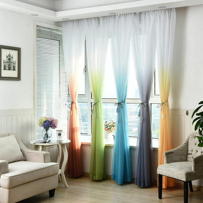 Moderní ombré záclona do obývacího pokoje