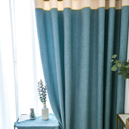 Modrý zatemňovací závěs do pokoje
