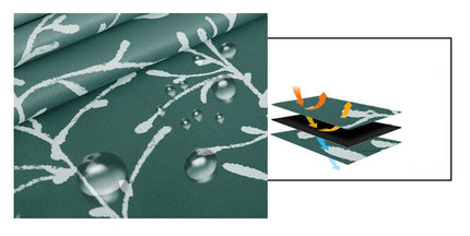 Zelený venkovní závěs se vzorem