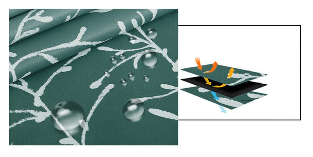 Zelený venkovní závěs se vzorem