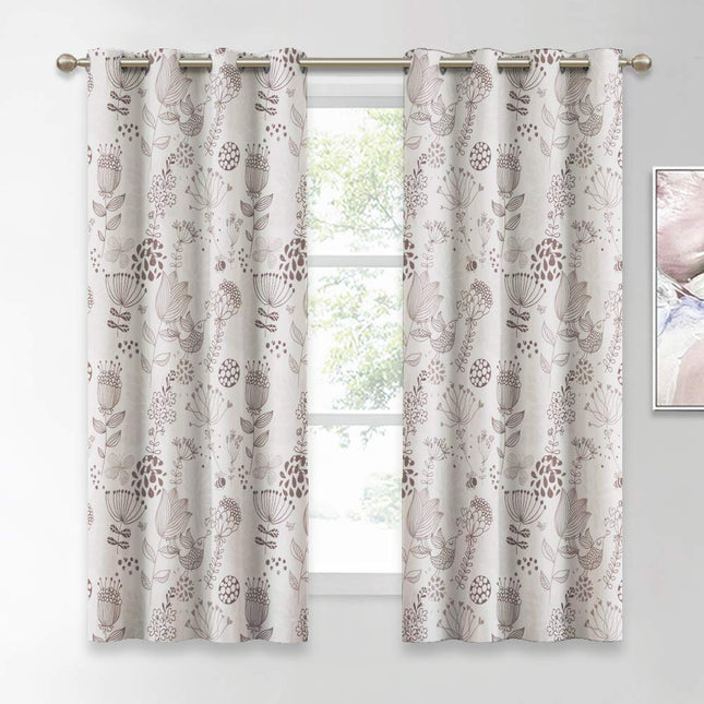 Závěs s červeným květinovým vzorem