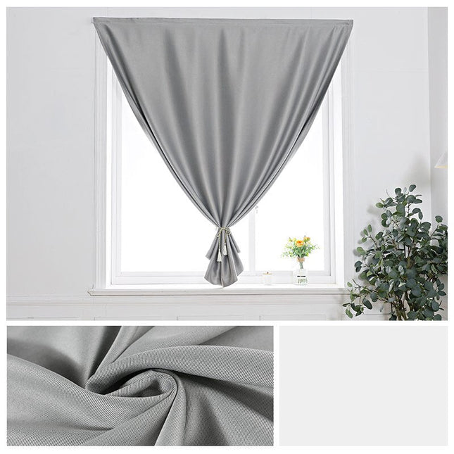 Šedý závěs na suchý zip