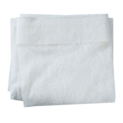 Romantická bílá krajková záclona do ložnice